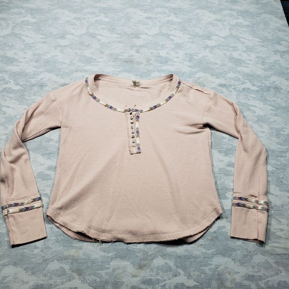 We The Free Sweater Small Pink Long Sleeve Lightweight